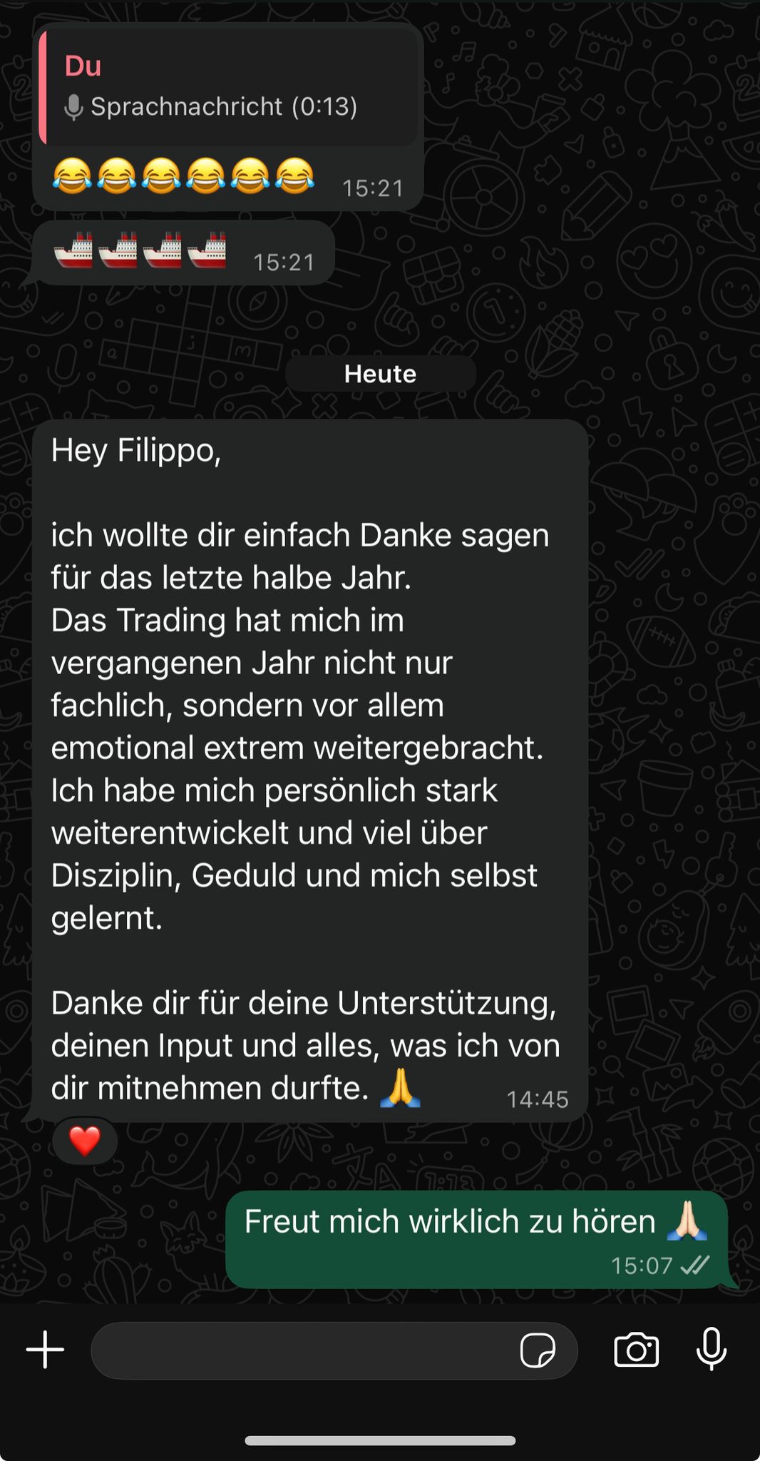 Kundenfeedback Trading Psychologie